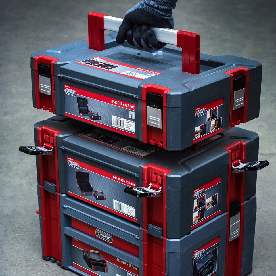 Connex Stapelbox Größe S - 17,5 Liter Volumen - Individuell erweiterbares  System, 80 kg Tragfähigkeit - Stapelbar - robustem Kunststoff