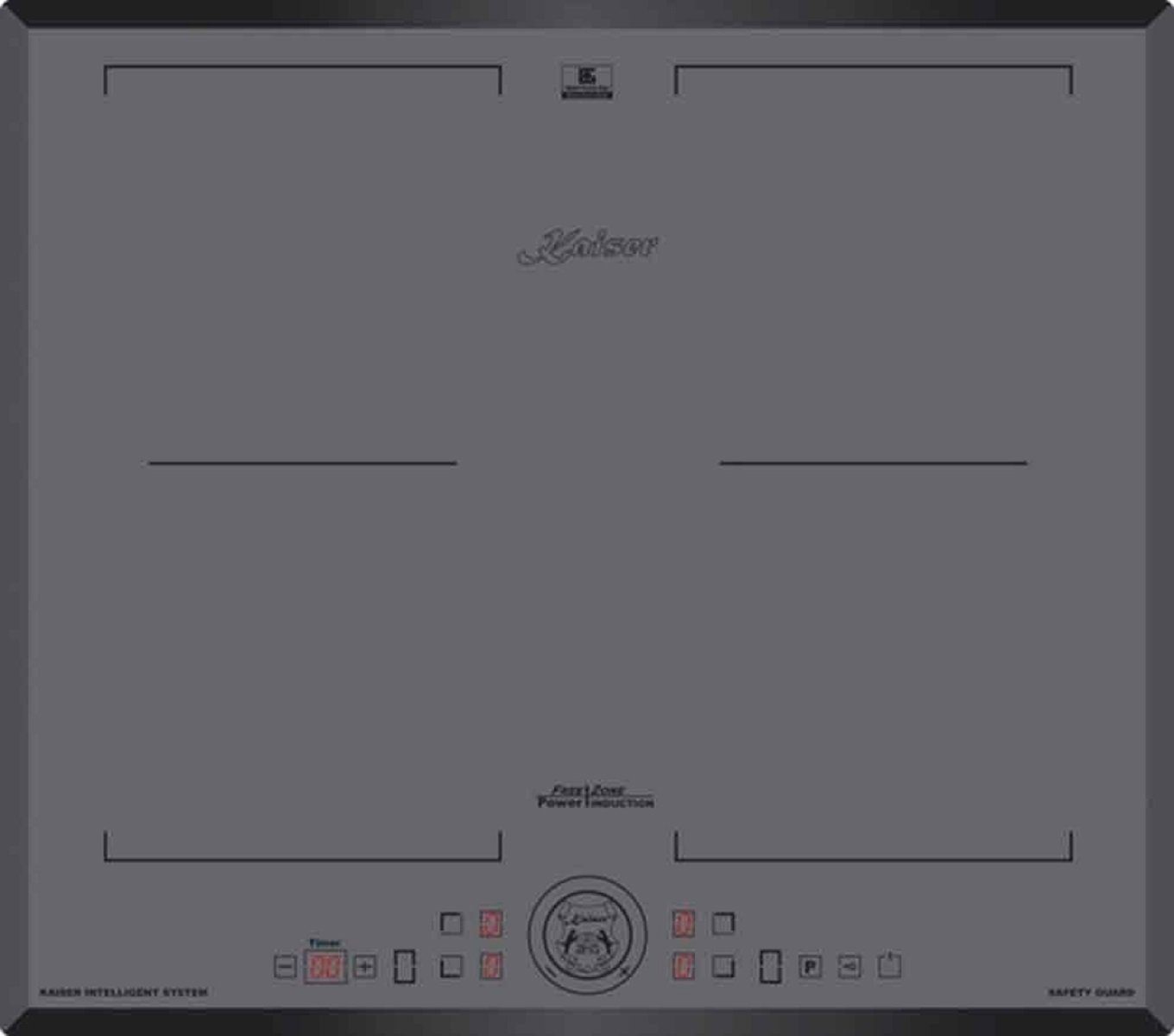 Kaiser Küchengeräte Induktions-Kochfeld, Flex Induktionskochfeld 60 cm  Einbau Herd Autark