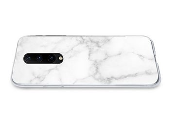 MuchoWow Handyhülle Marmor - Weiß - Grau - Luxus - Marmoroptik - Stein, Phone Case, Handyhülle OnePlus 7 Pro, Silikon, Schutzhülle