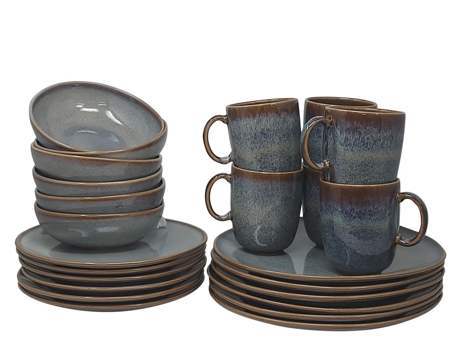 Villeroy & Boch Kombiservice Lave Beige, Steingut, Spülmaschinengeeignet