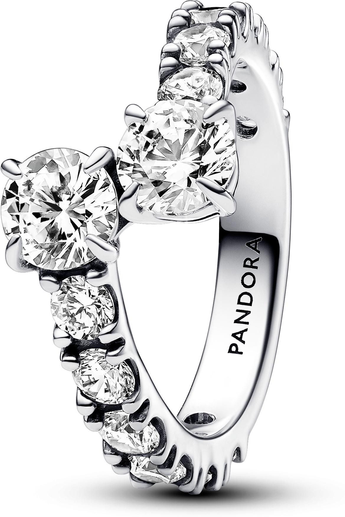 Pandora Fingerring Pandora Glitzernder Überlappender Band-Ring günstig online kaufen