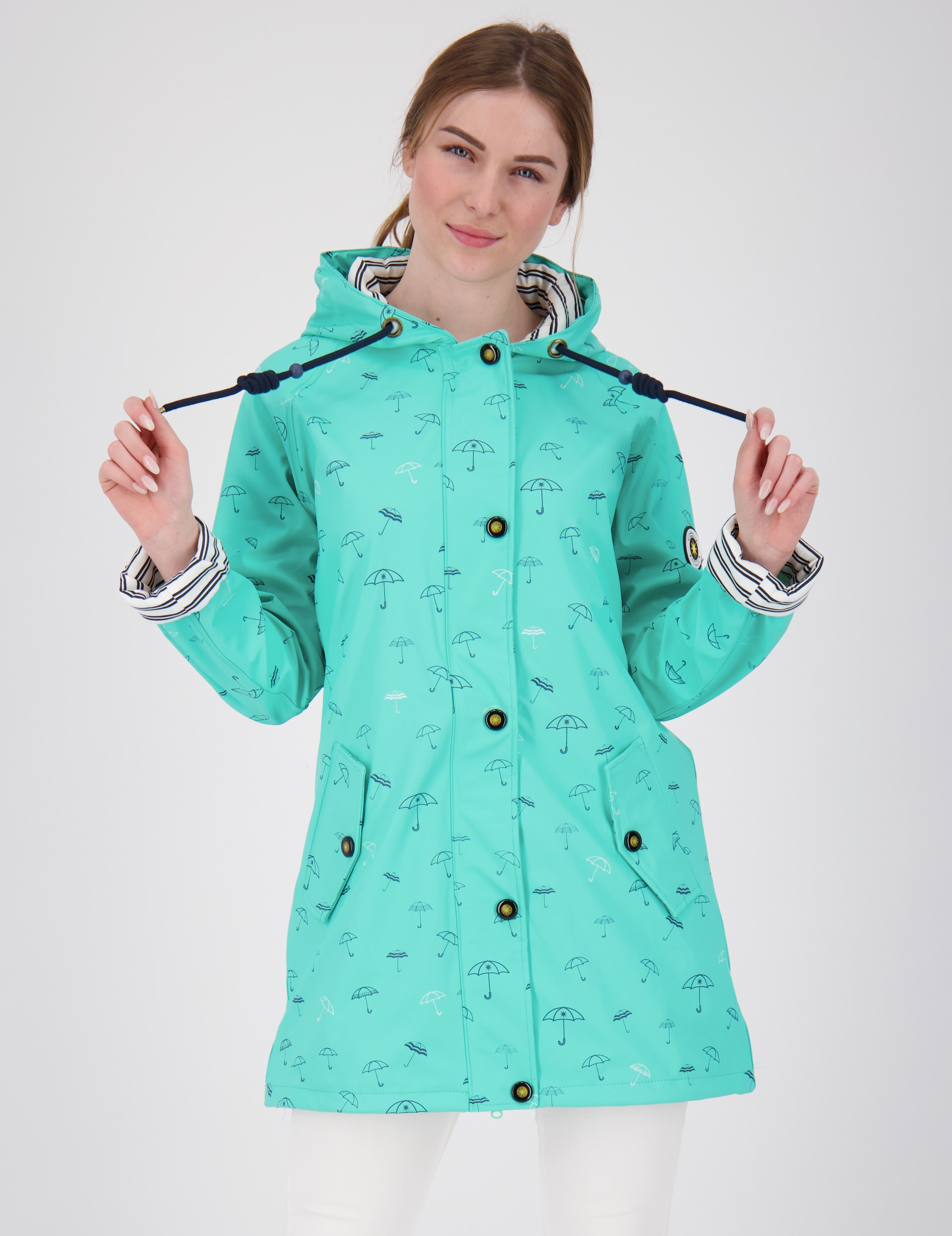 DEPROC Active Regenjacke Friesennerz #ankerglutbucht CS NEW WOMEN Auch in Großen Größen erhältlich turquoise