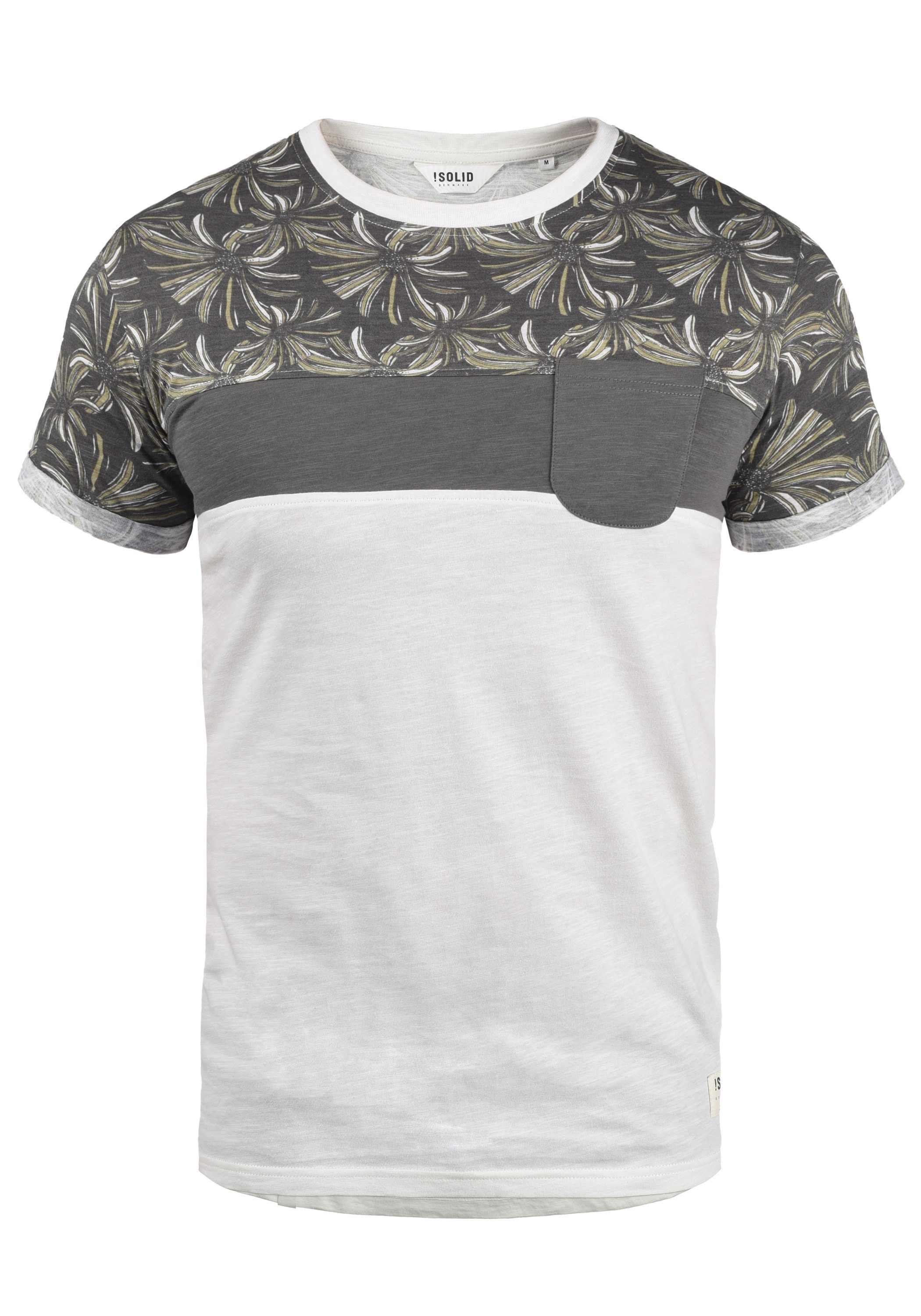 Mid !Solid SDFlorian (2842) Kurzarmshirt Bustttasche mit Grey Rundhalsshirt