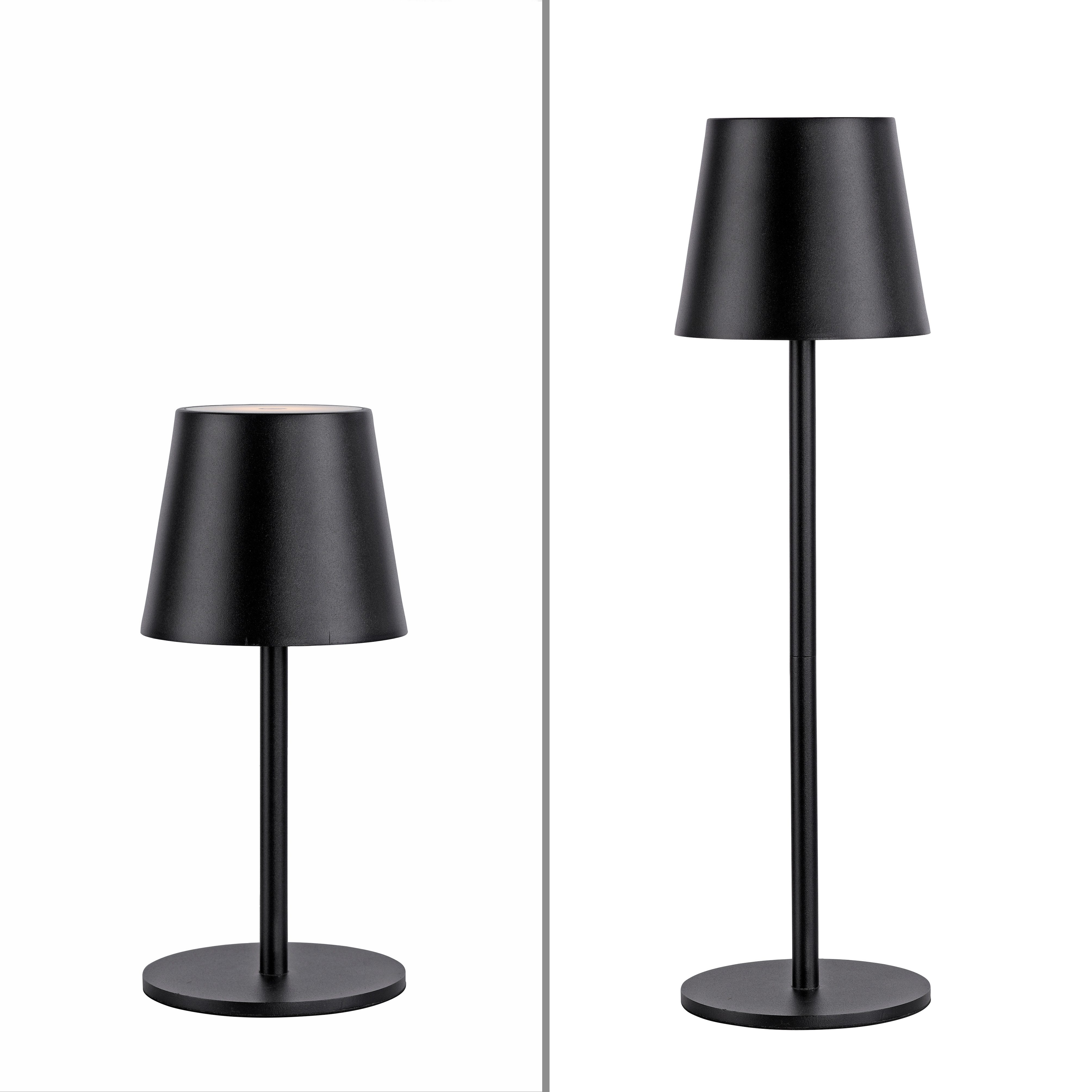 JUST LIGHT LED Tischleuchte EURIA, 2er Set, Dimmfunktion, Memory, nach Trennung vom Netz, LED fest integriert, Warmweiß, LED Akku Tischlampe