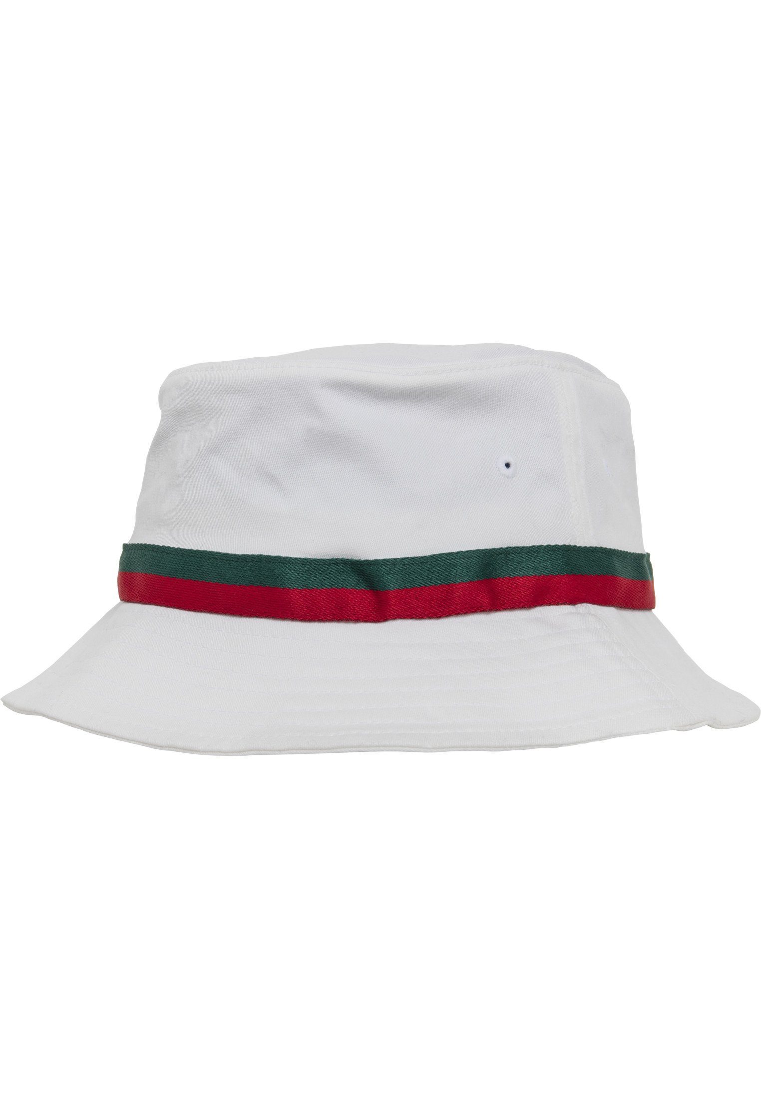Flexfit Flex Hat Bucket Hat Bucket Stripe Cap white/firered/green
