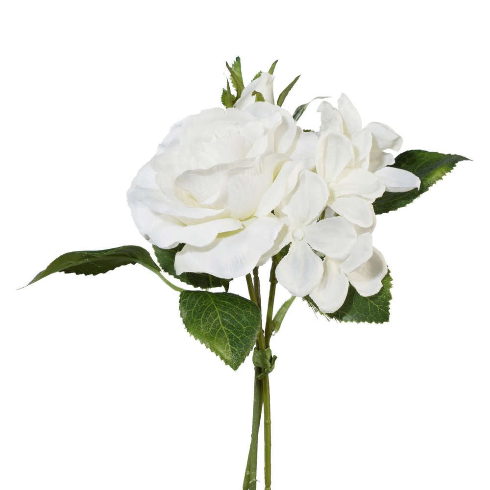 Kunstblumenstrauß Künstlicher Rosenstrauß ca 21cm. Dekoblumen Blumenstrauß Rose, Gasper, Höhe 21.00 cm