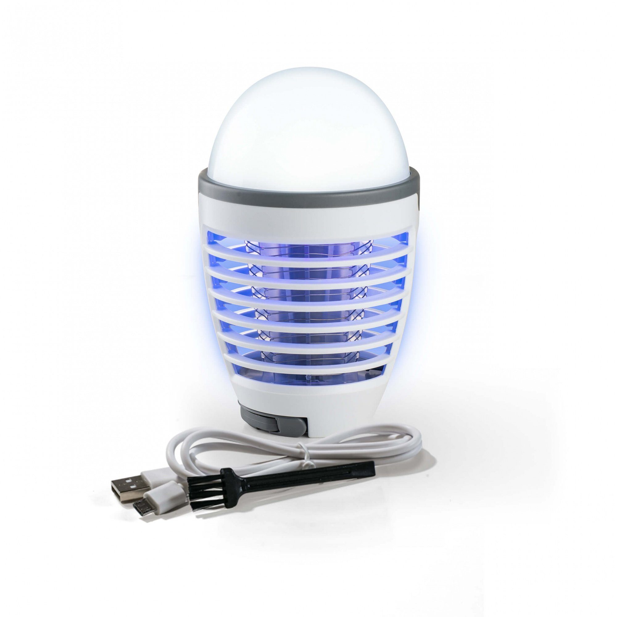 Hochspannungsgitter), kabellose UV-Licht Insektenschutz Camping - Moskitonetz LED-Licht Genius Mückenfall und beim Moskito Insektenlampe mit auch – Akku 3tlg. Killer tlg., (3