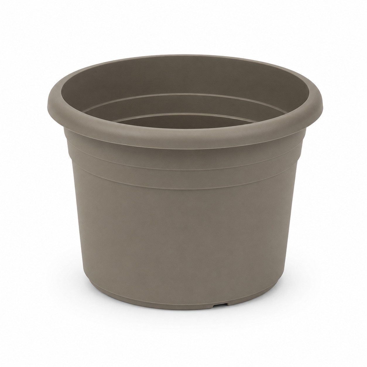 Testrut Blumentopf Pflanzkübel taupe Fiona rund für stilvolle Außenbereiche