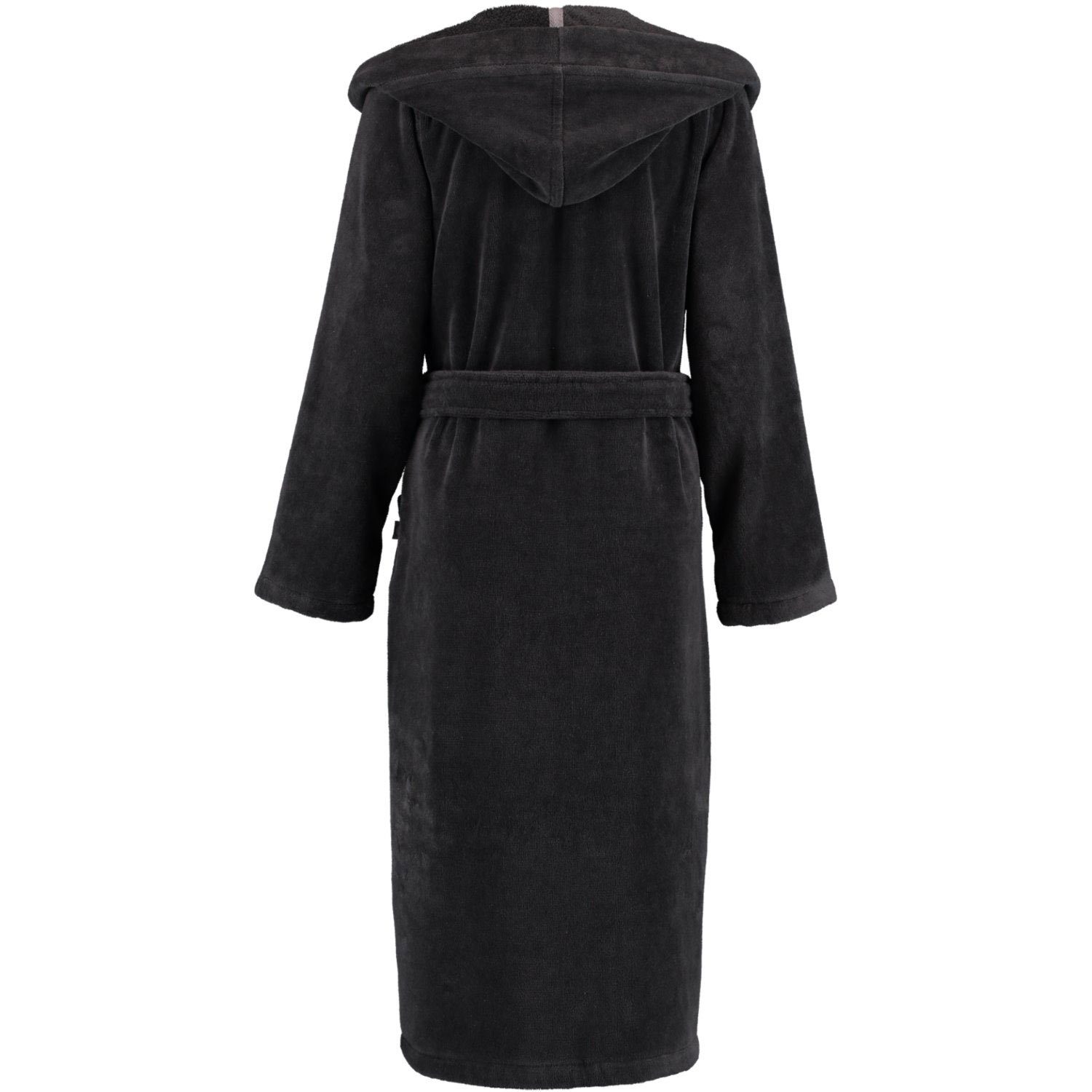 Cawö Damenbademantel, Frotteevelours, Kapuze, Gürtel, Mit Kapuze günstig online kaufen