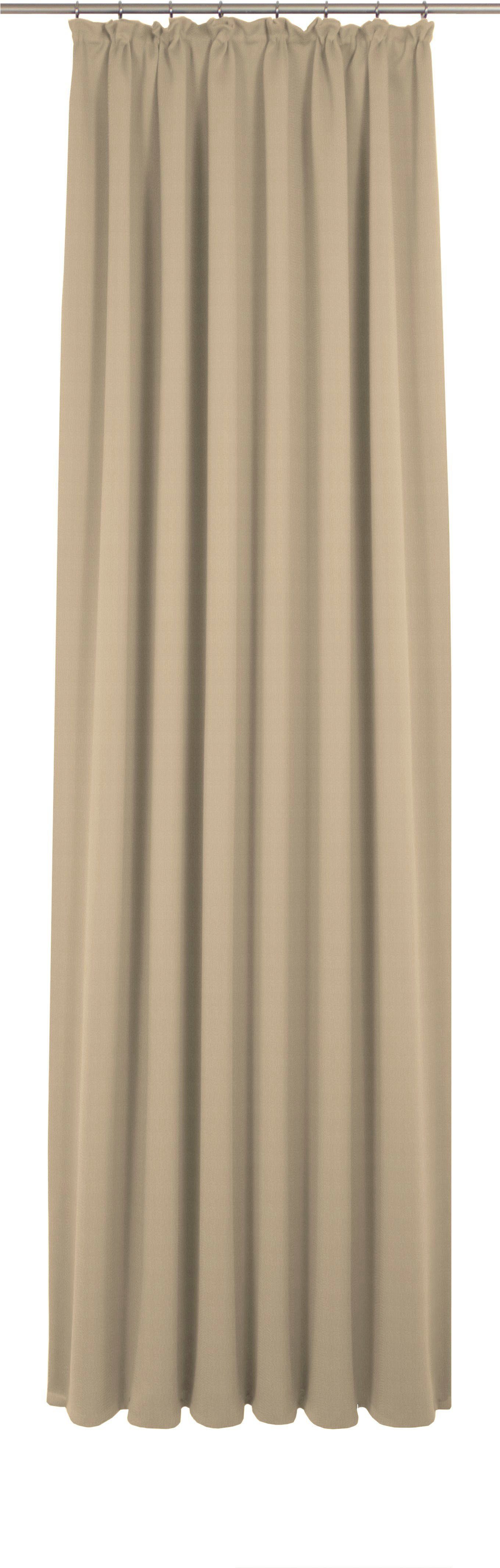 beige blickdicht, Collection Vorhang nach light, St), (1 Maß Uni Wirth, Kräuselband