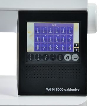 W6 WERTARBEIT Computer-Nähmaschine W6 N 8000 Exklusive, 500 Programme, mit viel Zubehör