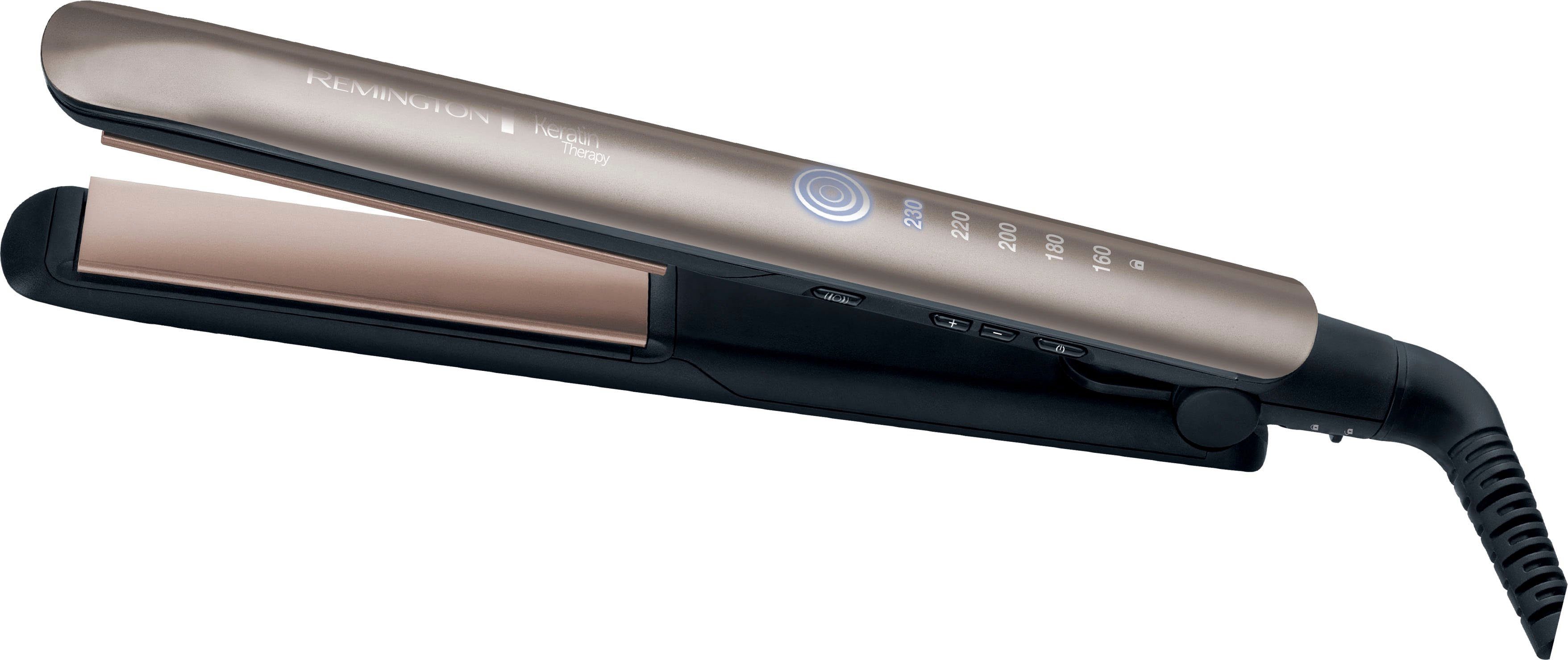 Remington Выпрямитель для волос Keratin Therapy Pro, S8590, Haarglätter, Keratin-Schutz-Technologie für Locken, Wellen und zum Glätten