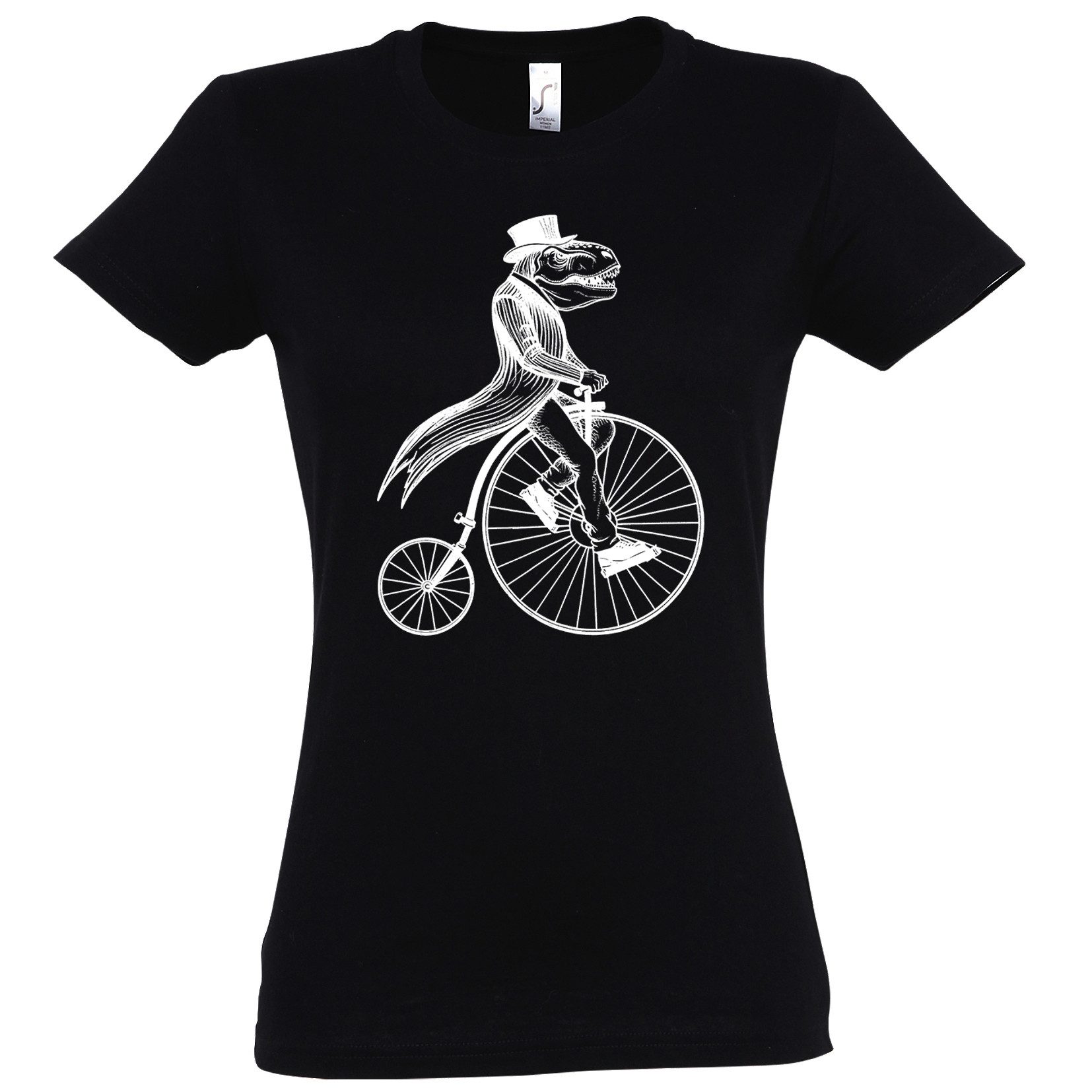 Print-Shirt T-Rex Zweirad Damen T-Shirt
