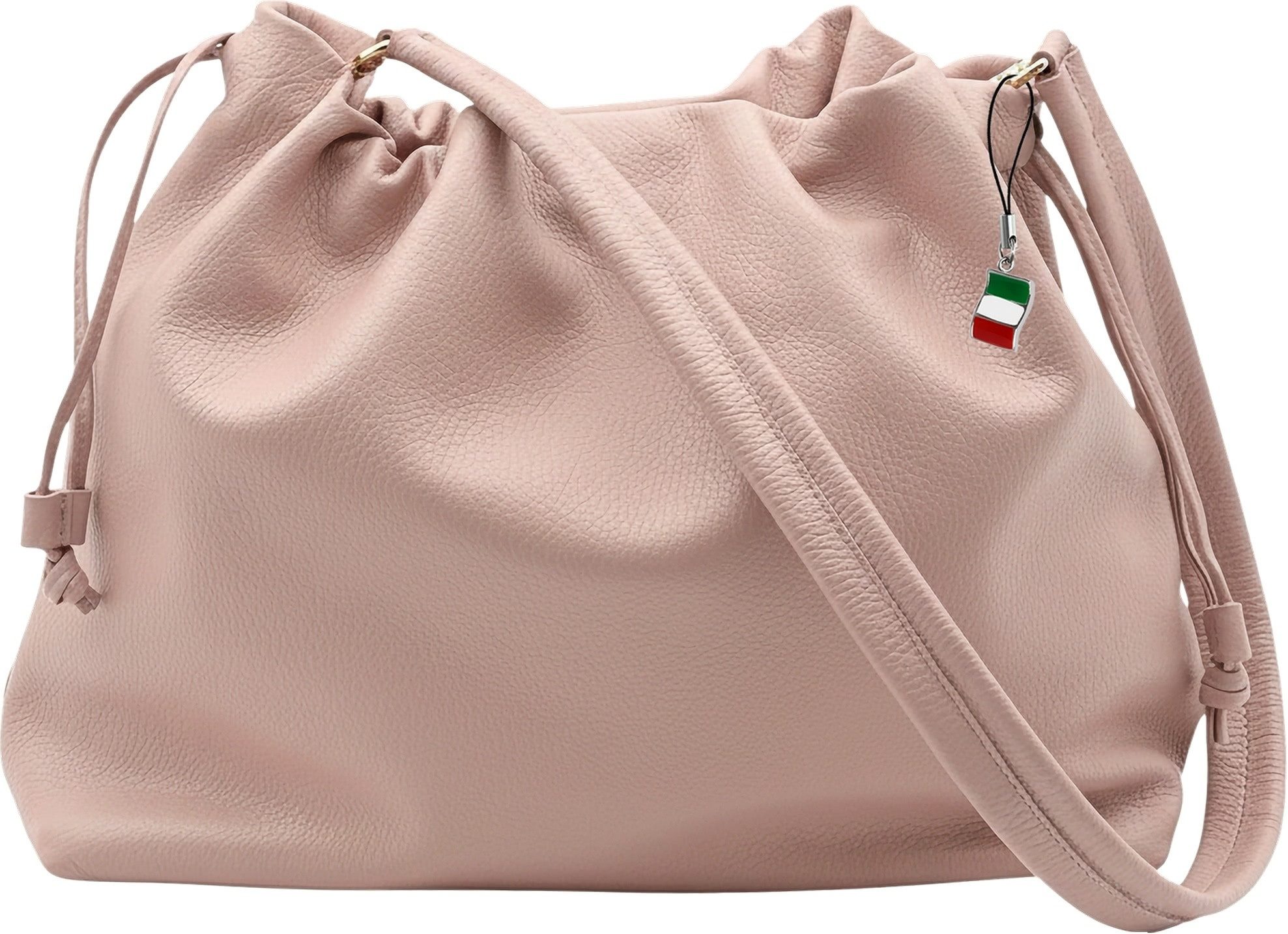 FLORENCE Beuteltasche Florence Beuteltasche Echtleder rosa (Beuteltasche), Damen Schultertasche, Beuteltasche Leder, rosa ca. 42 cm x 30cm hoch