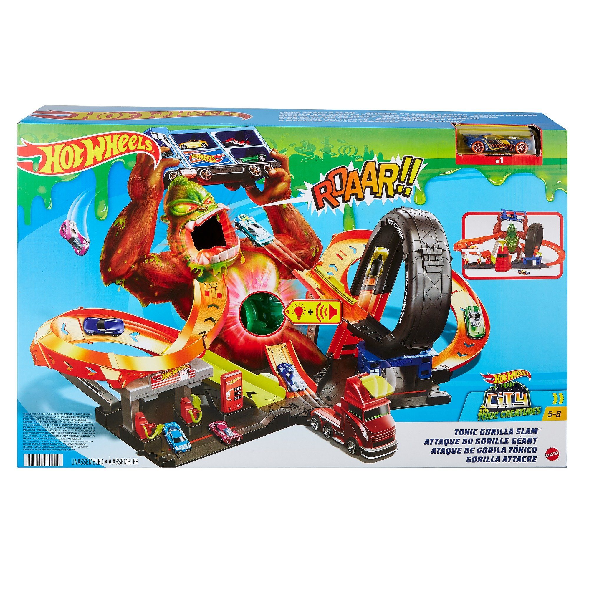 Hot Wheels Spielzeug-Auto MATTEL Hot Wheels City Slam Gorilla