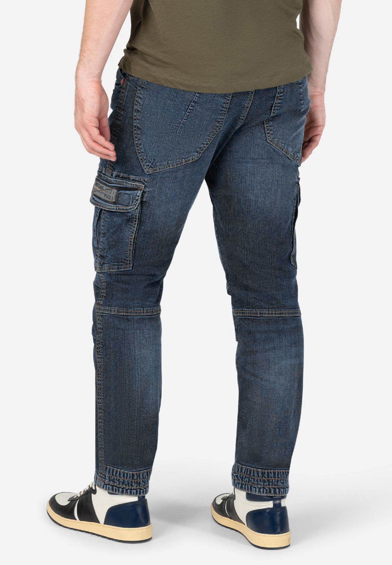 TIMEZONE Slim-fit-Jeans Cargo-Jeans mit praktischen Taschen für Baumwolle unifarben windabweisend Reißverschluss casual-Style
