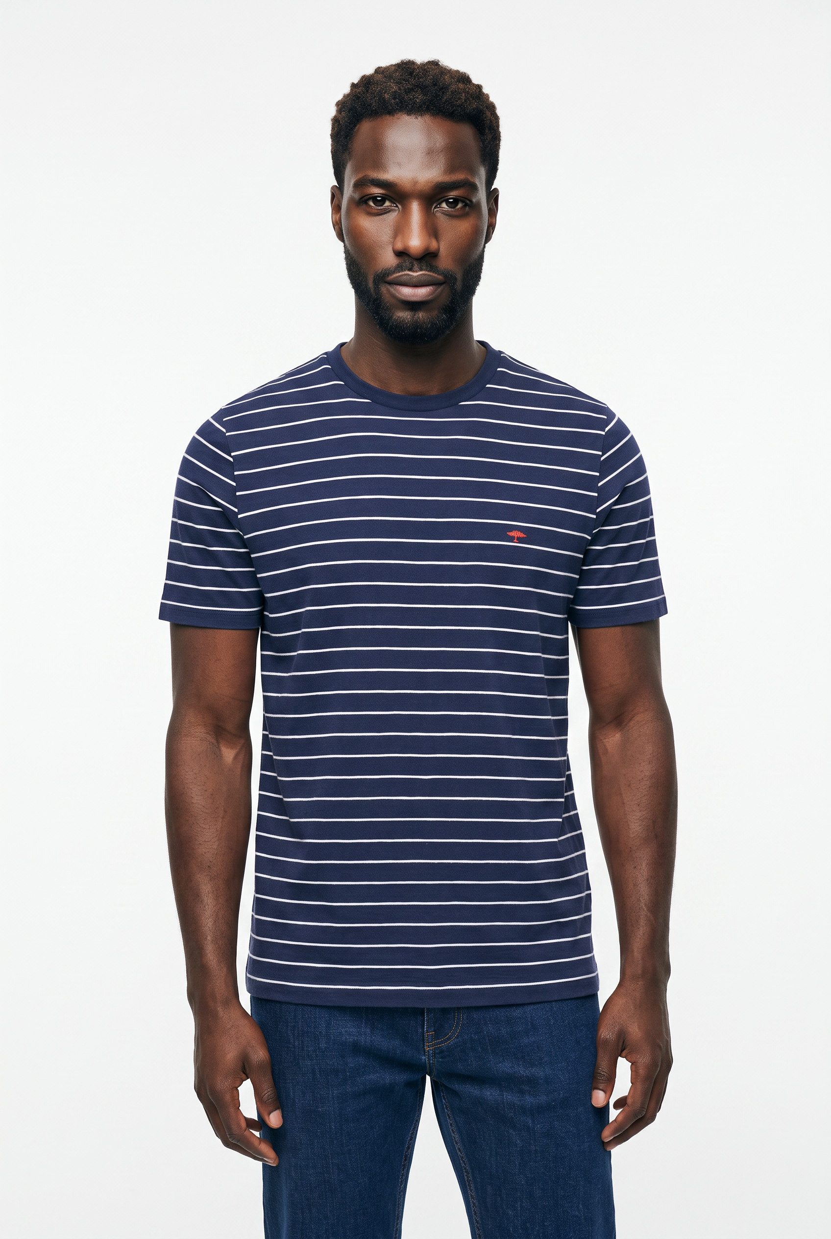 FYNCH-HATTON T-Shirt Regular Fit, ohne Verschluss, mit Streifenmuster