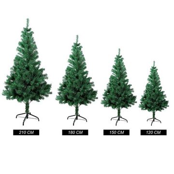 Gotoll Künstlicher Weihnachtsbaum »XM003-6«, Grün / Weiss Tannenbaum 120 150 180 210 cm Weihnachtsbäume Tannenbaum mit Ständer Spitzen 200, 400, 600, 700 Christbaum