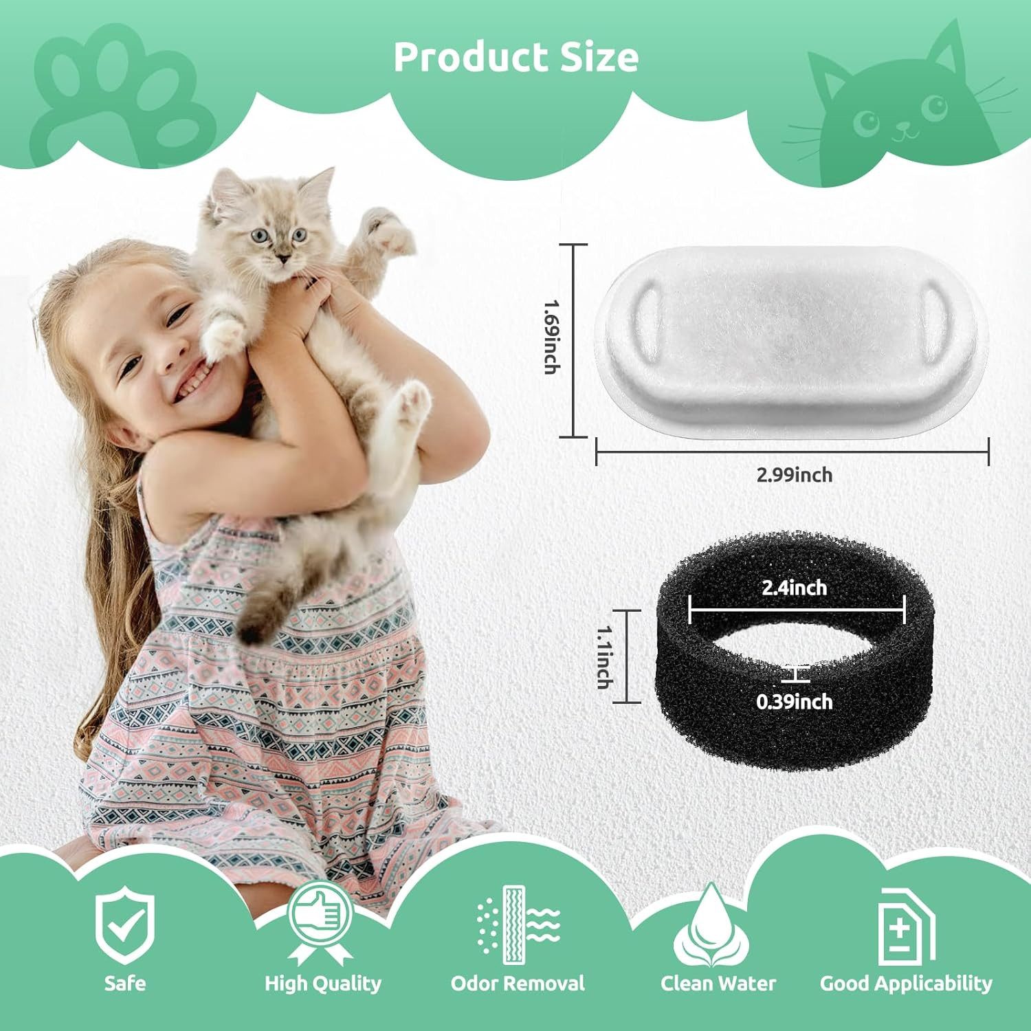 RWEUOQ Trinkbrunnen Katzenbrunnen Filter, 20 Stück günstig online kaufen