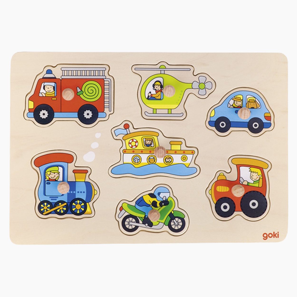 goki Steckpuzzle Steckpuzzle Verkehrsmittel, 7 Puzzleteile, günstig online kaufen