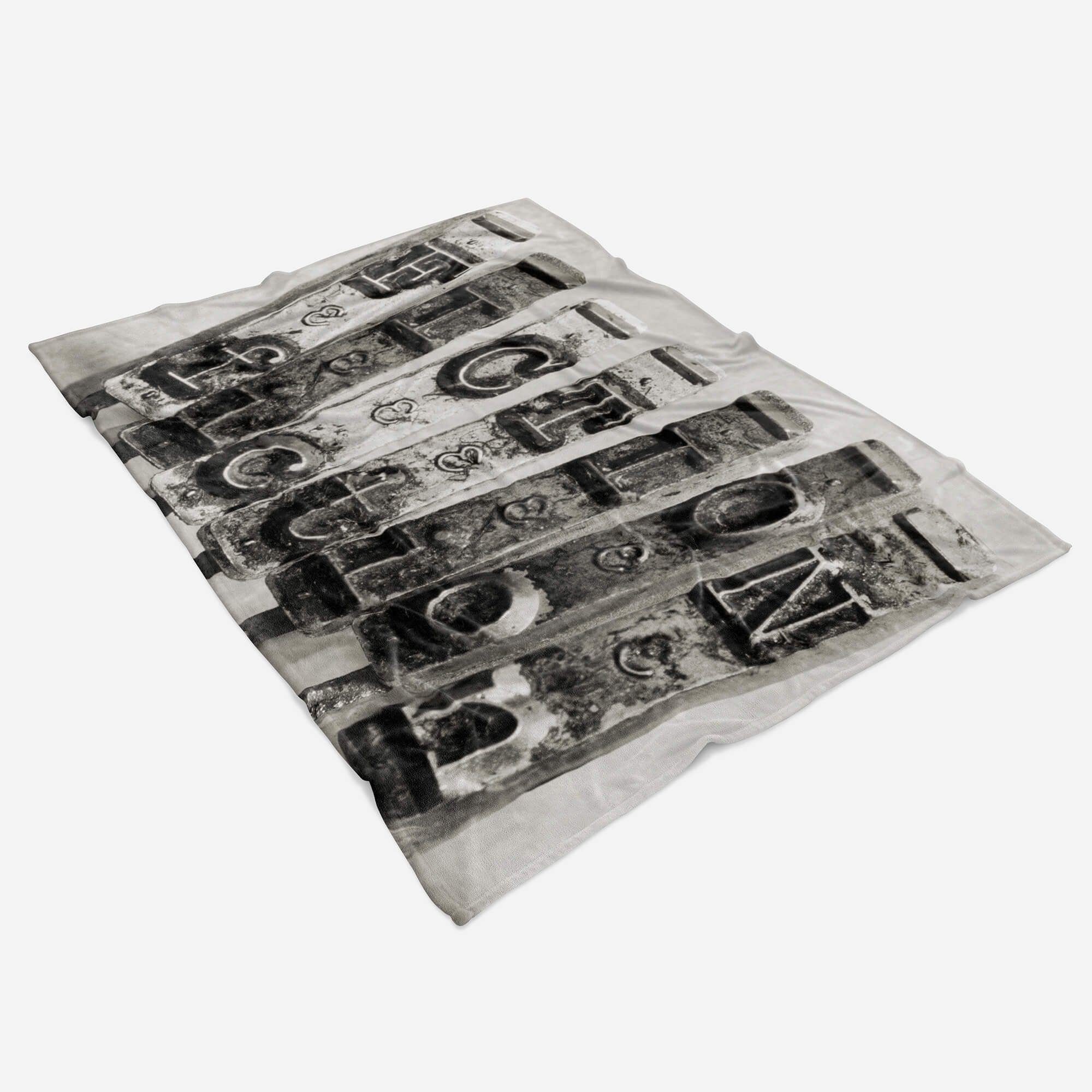 Schreibmaschi, Saunatuch mit Art alte Sinus Fotomotiv Handtuch Baumwolle-Polyester-Mix Kuscheldecke Handtuch (1-St), Handtücher Strandhandtuch