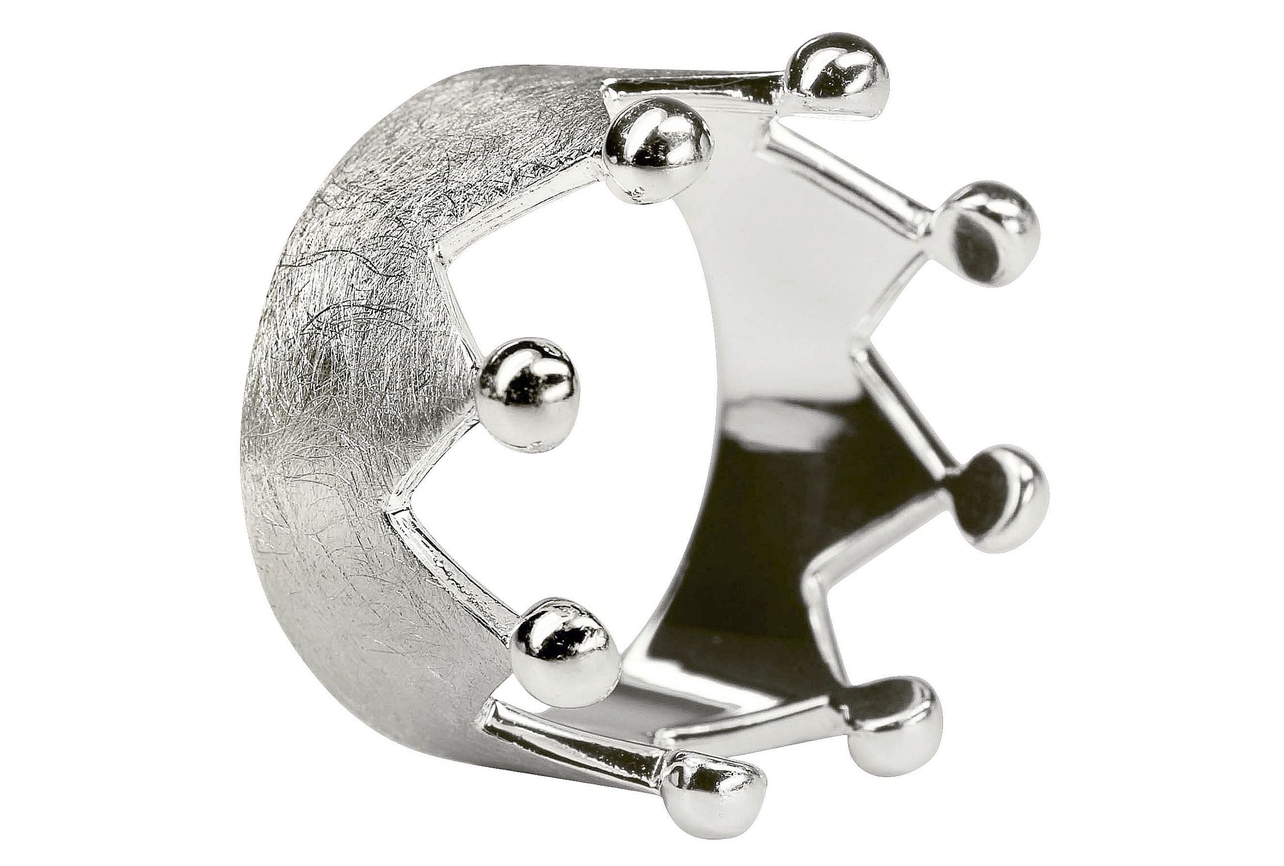 SILBERMOOS Silberring Kronenring - Das Original, 925 Sterling Silber