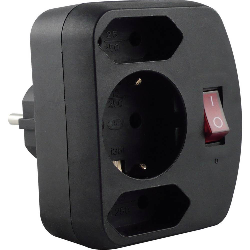 REV Steckdosenadapter mit Schalter Steckdosenverteiler