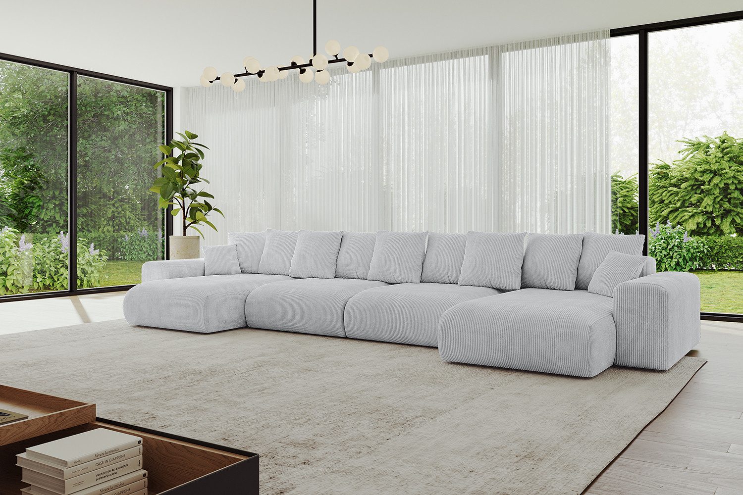 ALTDECOR Wohnlandschaft ESKAR-U2, Couch mit Schlaffunktion, Wohnzimmer - Wohnlandschaft, Corner Sofa Bett Eckcouch Couch L-Form Schlafcouch Ausziehbar