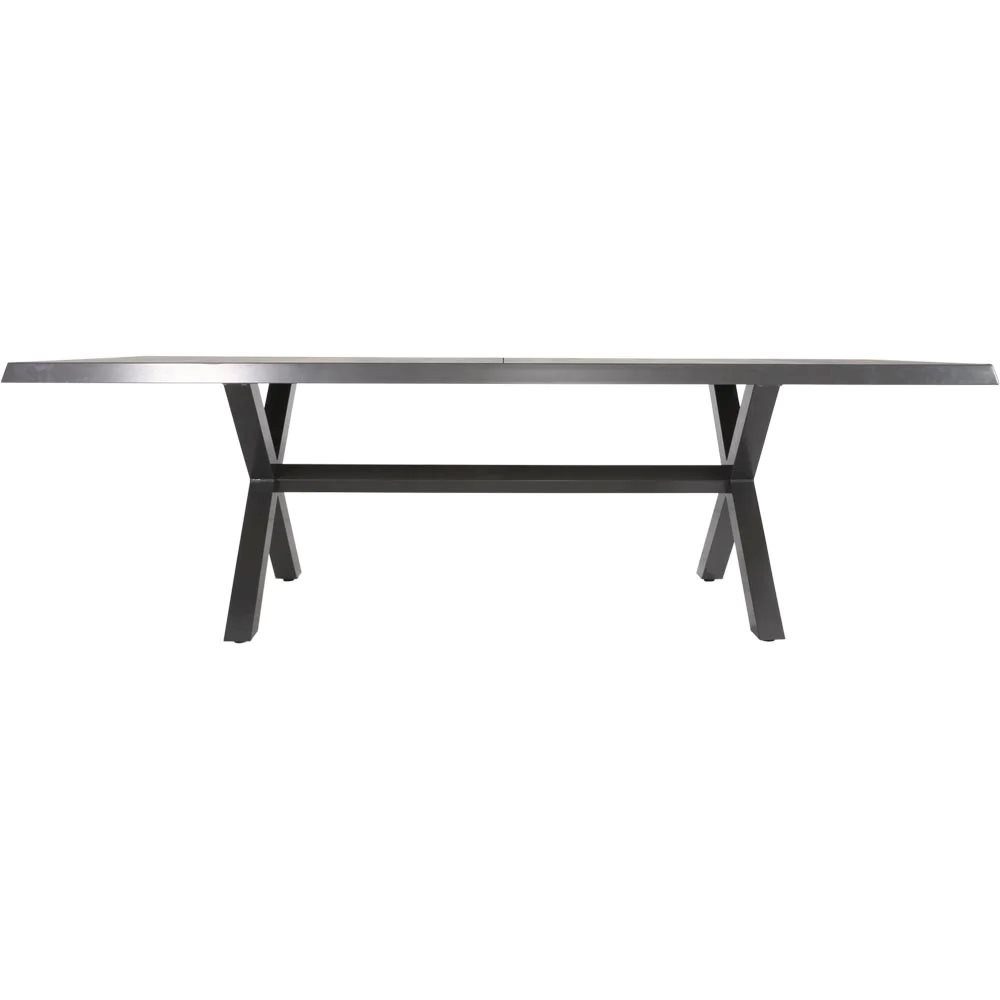 Lesli Living Gartentisch Castilla Negro mit Kreuzfuß 243x103x74cm Keramik-Tischplatte