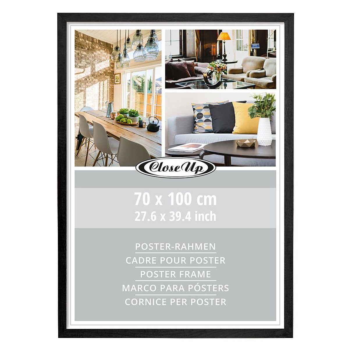 Close Up Bilderrahmen Posterrahmen 70 x 100 cm Holzdekor schwarz günstig online kaufen