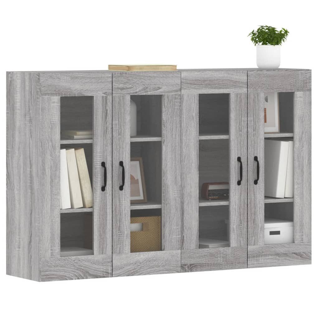 vidaXL Sideboard Wandschränke 2 Stk. Grau günstig online kaufen