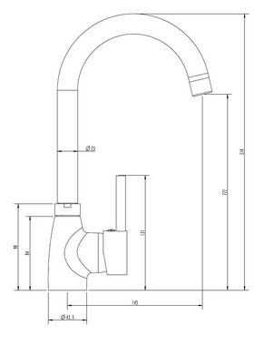 manestein Granitspüle Rino Granit Küchenspüle mit Schwarz Armatur und Siphon 57x43cm, Rechteck, 57/16 cm, (inklusive ablaufgarnitur und Armatur), mit verkürzte Abtropffläche