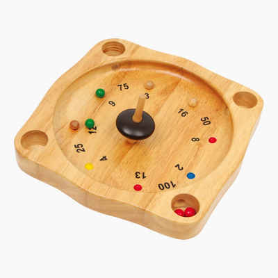 goki Spielesammlung, Roulette Tiroler Roulette Spiel Bauernroulette, hochwertig gearbeiteten Holzschale