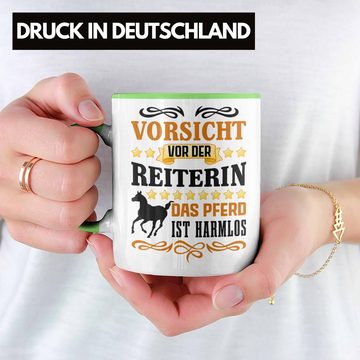 Trendation Tasse Trendation - Reiterin Mädchen Pferde Geschenk Tasse Reiten Reiterin Kinder Becher Spruch Lustig Geburtstag