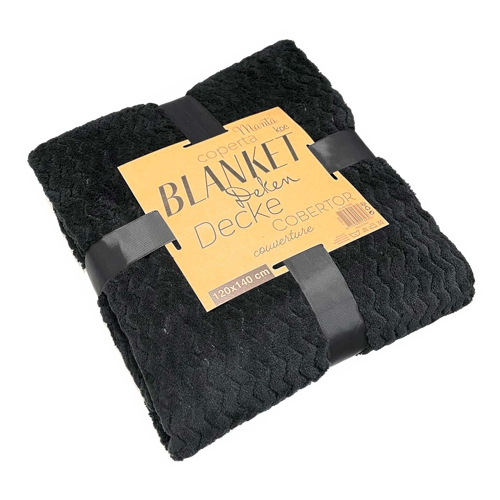 HAC24 Tagesdecke Plüsch Kuscheldecke Mikrofaserdecke Fleecedecke Wohndecke Decke, aus Mikrofaser 120 x 140 cm