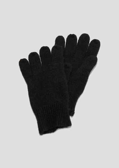 s.Oliver BLACK LABEL Strickhandschuhe Fingerhandschuhe mit Wolle