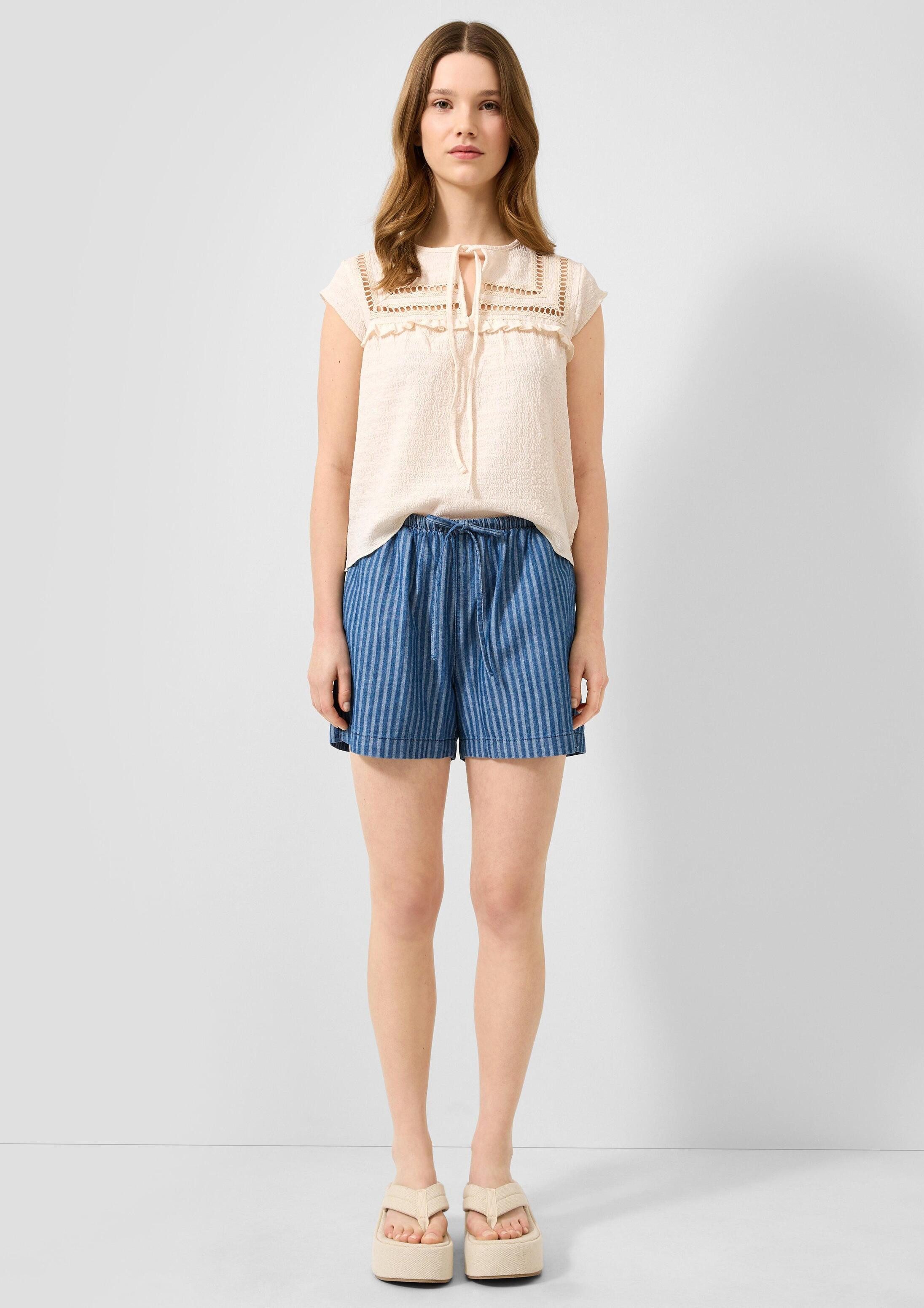 QS Jeansshorts Jeans-Hose Leichte Jeans-Shorts / Mid Rise / Relaxed Fit
