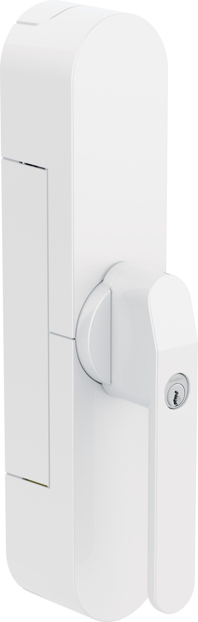 ABUS Alarmfenstergriff WINTECTO™ One -Smarter Terrassentür Fensterantrieb FCA4100 vs. Weiß, verschiedenschließend, Alarmfunktion, einfache Montage ohne Bohren, für Balkon-/ Terrassentür