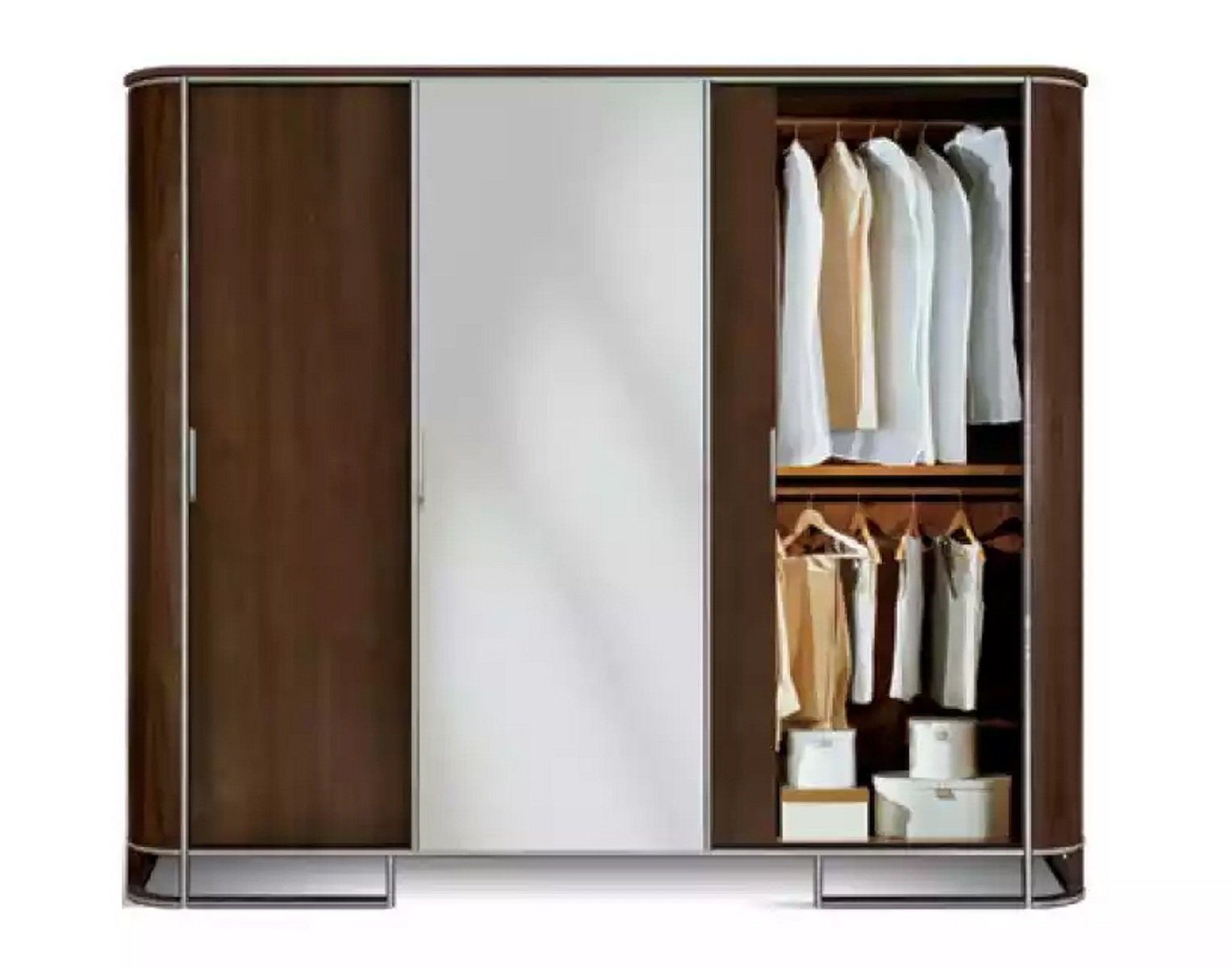 Europa Kleiderschrank Neu Design Made Braun 1x Möbel (1-St., Luxus in Kleiderschrank Schlafzimmer Kleiderschrank) Holz JVmoebel Schrank