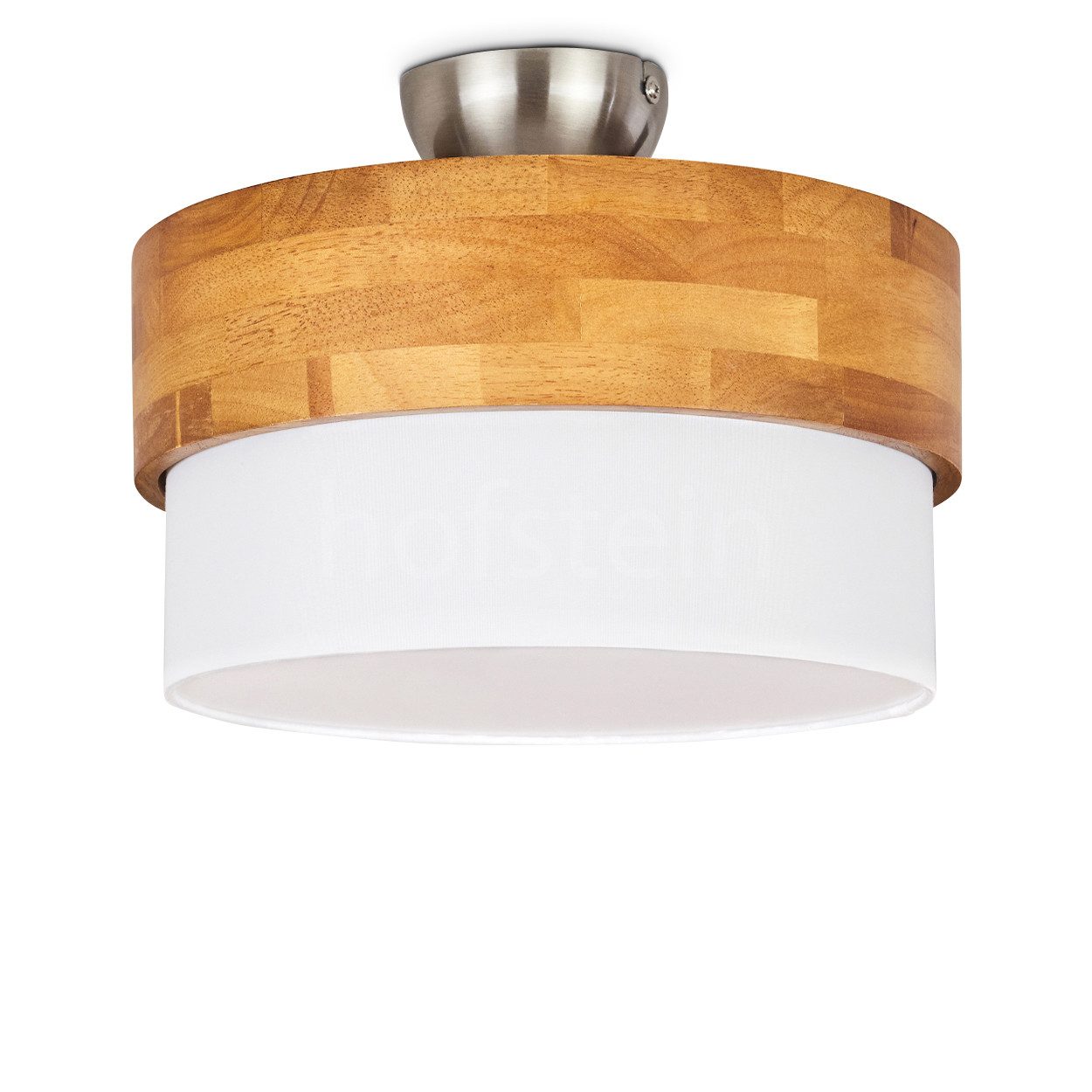 hofstein Deckenleuchte »Campitello« Deckenlampe aus Metall/Holz/Stoff, Nick günstig online kaufen