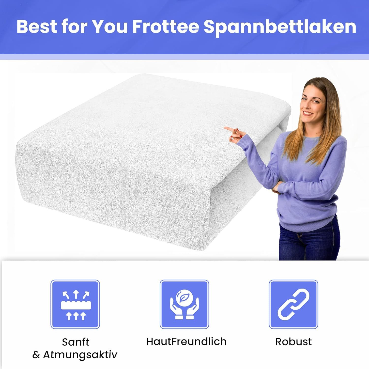 Best for You Spannbettlaken Frottee-Spannbettlaken aus Baumwollmix – Komfor günstig online kaufen