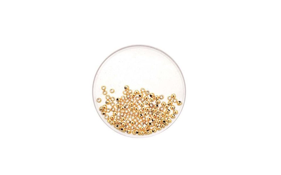Glorex Dekoband Glorex Metallic Perle 4 mm gold - 80 Stück