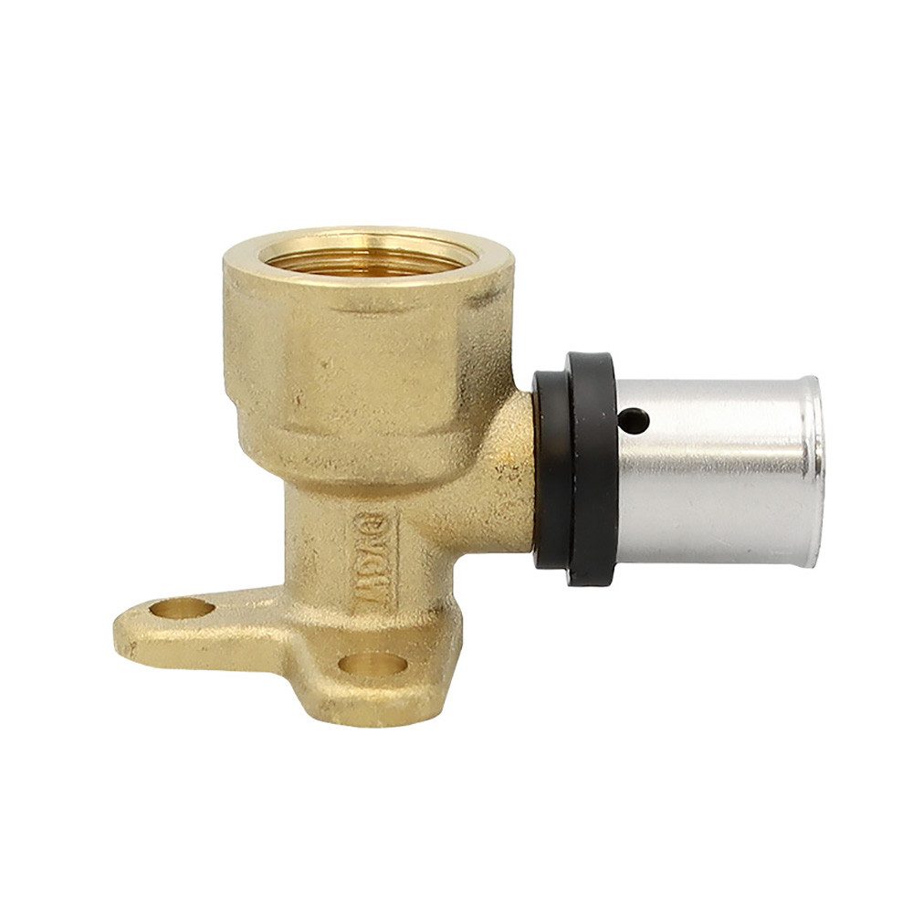 PipeTec Deutschland Pressfitting Pipetec Pressfitting Wandwinkel 16x2 mm 1/2 Zoll 39mm IG Wandscheibe