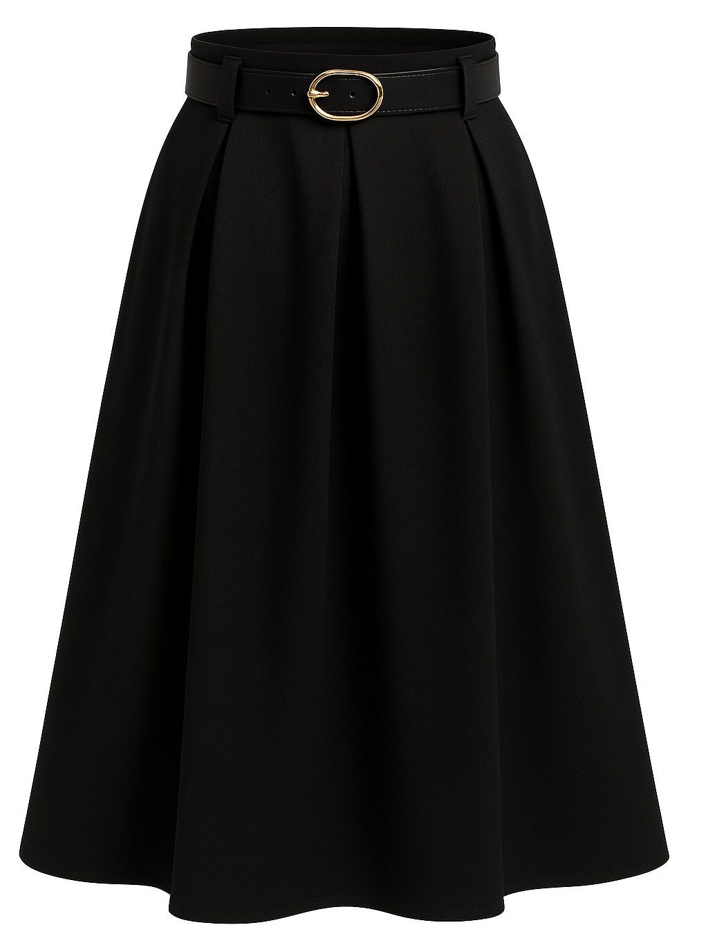 Mississhop A-Linien-Rock A-Linien-Rock Eleganter Faltenrock mit Gürtel – mittellang Gr. 38-40