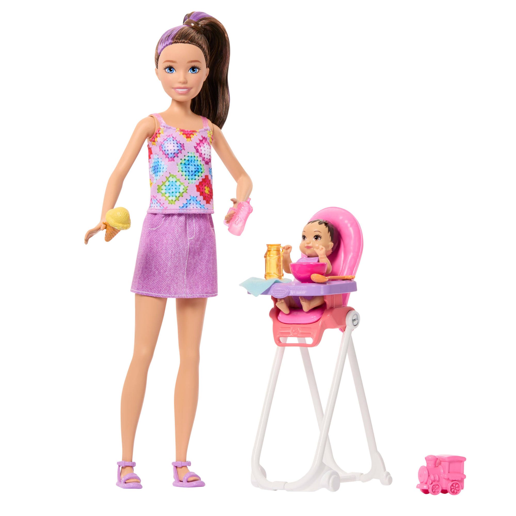 Barbie Anziehpuppe Barbie "Skipper Babysitters Inc." Hochstuhl Spielset