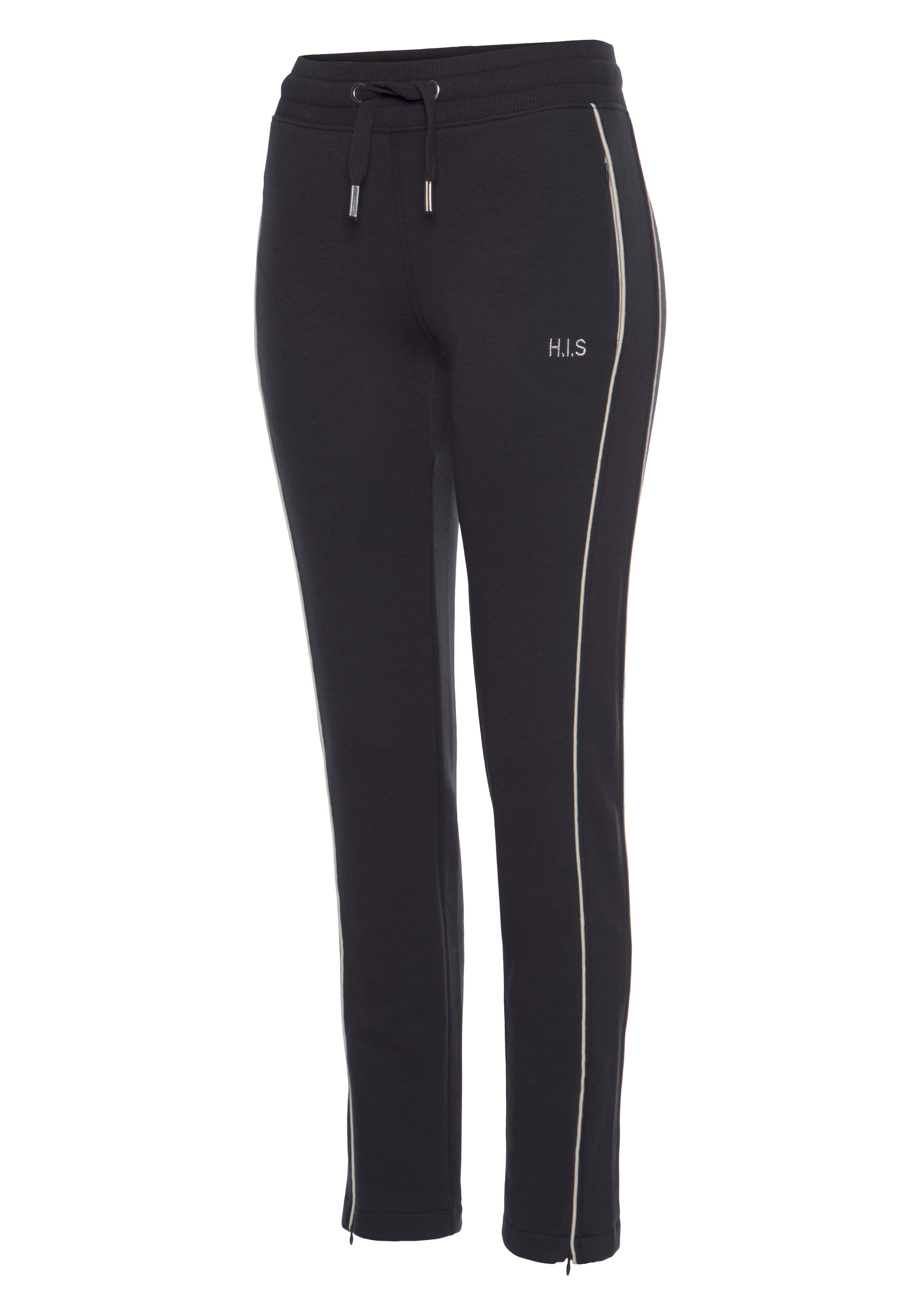 H.I.S Sweathose mit Reißverschluss am Beinsaum. Ideal für Sport- und Freizeit.