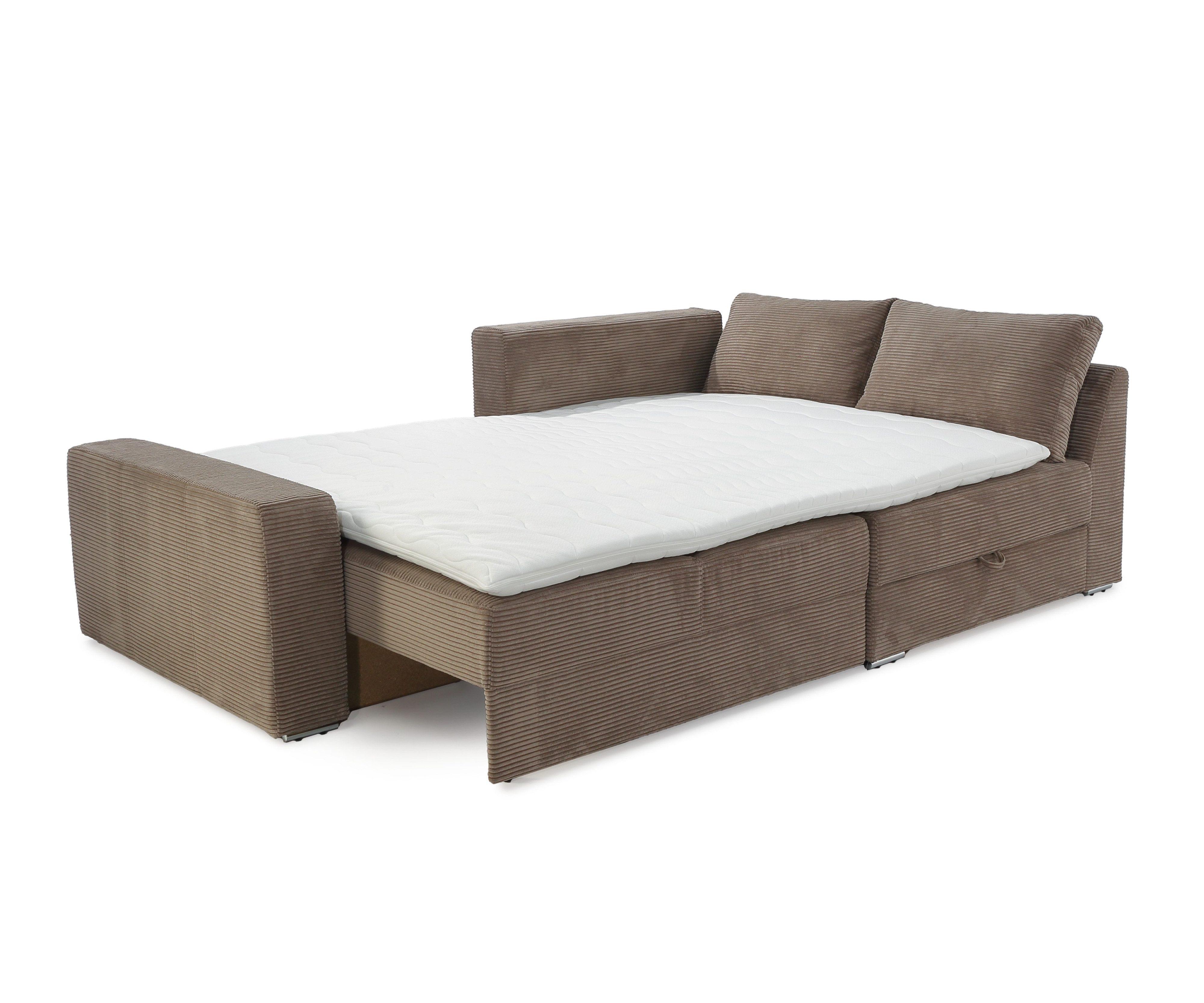 luma-home Ecksofa 15234, Dauerschläfer B260/T181/H88 cm günstig online kaufen