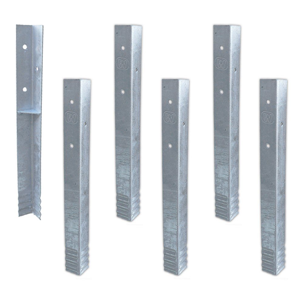 Wickey Bodenanker SolidLock 6 Stk. Winkelanker für Garantie auf Wickey Spielgeräte, für Wickey Türme & Schaukeln, - Montage durch Anschrauben & Einbetonieren -, (Wickey - Zubehör, 6-St., Grundlage für 10 Jahre Garantie von Wickey), Original-Anker für Wickey Spielgeräte aus verzinktem Stahl