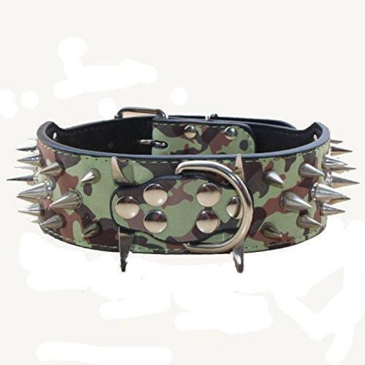 LuxusKollektion Hunde-Halsband Hundehalsband Lederoptik camouflage