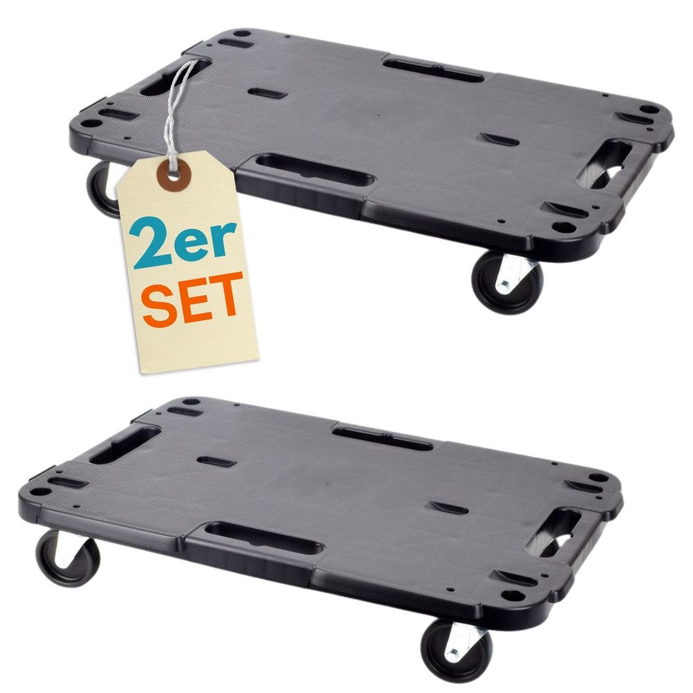GarPet Transportroller 2er Set Transport Roller Rollbrett Werkstatt Pflanzen Möbel Pflanzen
